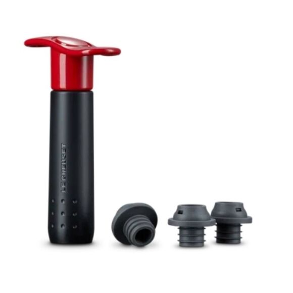 Le Creuset Wine Pump w/ 3 Stoppers- Ceeise - Picture 2 of 6